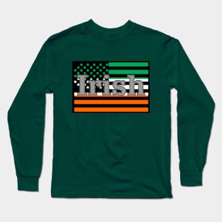 Irish American Flag Long Sleeve T-Shirt